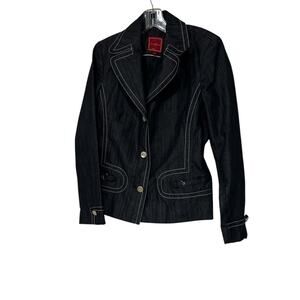 COLE HAAN DENIM/JEAN DETAILED BLAZER SZ M